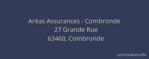 Ar&eacute;as Assurances - Combronde