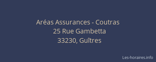 Ar&eacute;as Assurances - Coutras