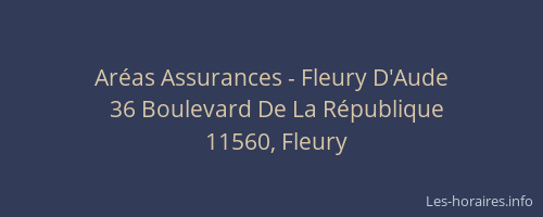 Aréas Assurances - Fleury D'Aude