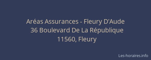 Ar&eacute;as Assurances - Fleury D'Aude