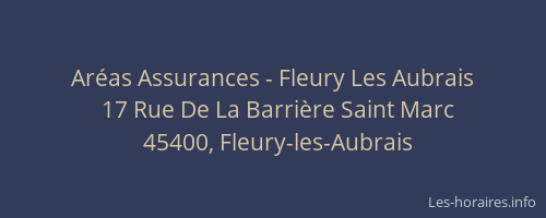 Ar&eacute;as Assurances - Fleury Les Aubrais