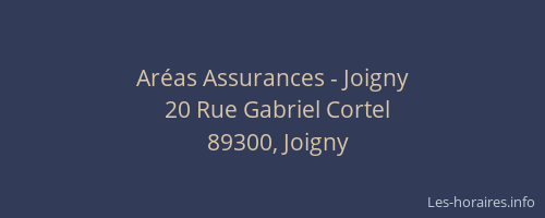 Ar&eacute;as Assurances - Joigny