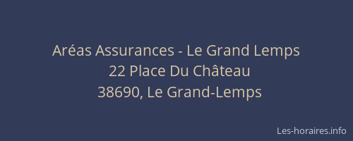 Ar&eacute;as Assurances - Le Grand Lemps