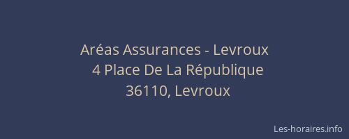 Aréas Assurances - Levroux