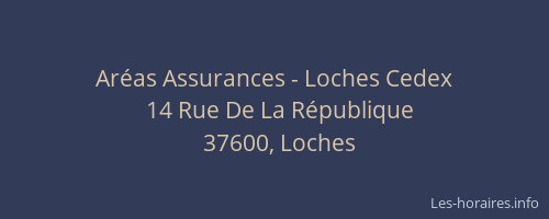 Ar&eacute;as Assurances - Loches Cedex