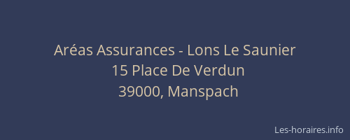 Ar&eacute;as Assurances - Lons Le Saunier