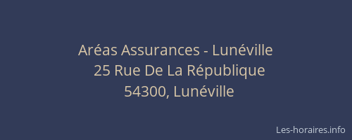 Ar&eacute;as Assurances - Lun&eacute;ville