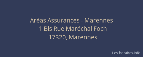 Aréas Assurances - Marennes