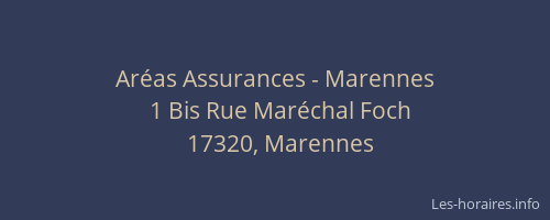 Ar&eacute;as Assurances - Marennes