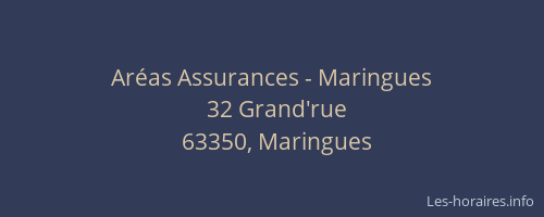 Aréas Assurances - Maringues