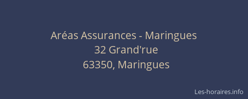 Ar&eacute;as Assurances - Maringues