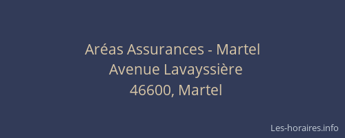 Ar&eacute;as Assurances - Martel