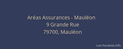 Ar&eacute;as Assurances - Maul&eacute;on