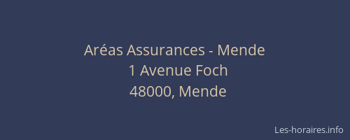 Ar&eacute;as Assurances - Mende