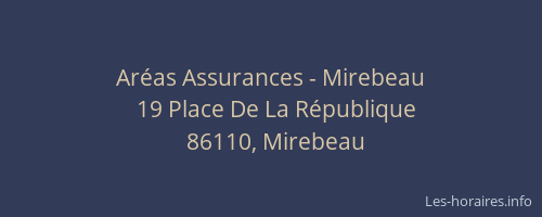 Aréas Assurances - Mirebeau