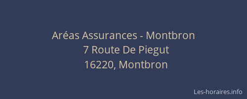 Ar&eacute;as Assurances - Montbron