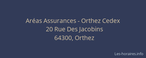 Ar&eacute;as Assurances - Orthez Cedex