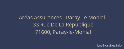 Aréas Assurances - Paray Le Monial