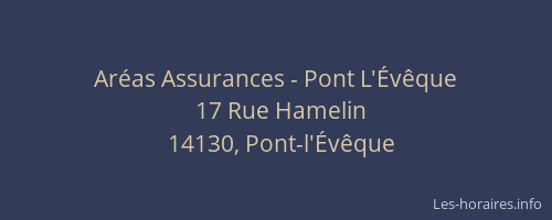 Ar&eacute;as Assurances - Pont L'&Eacute;v&ecirc;que