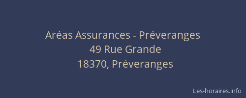 Ar&eacute;as Assurances - Pr&eacute;veranges