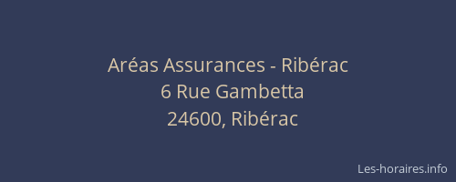Ar&eacute;as Assurances - Rib&eacute;rac