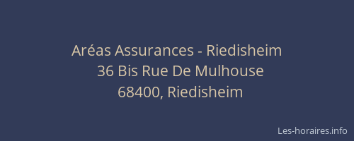 Aréas Assurances - Riedisheim