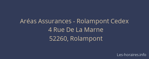 Ar&eacute;as Assurances - Rolampont Cedex