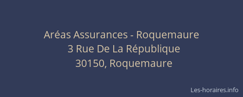 Ar&eacute;as Assurances - Roquemaure