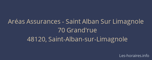 Ar&eacute;as Assurances - Saint Alban Sur Limagnole