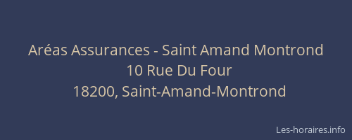 Ar&eacute;as Assurances - Saint Amand Montrond