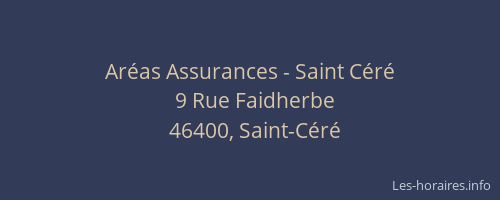 Aréas Assurances - Saint Céré