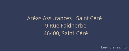 Ar&eacute;as Assurances - Saint C&eacute;r&eacute;