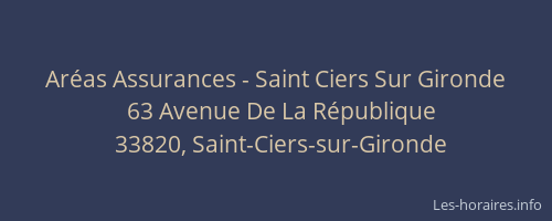 Aréas Assurances - Saint Ciers Sur Gironde