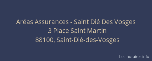 Ar&eacute;as Assurances - Saint Di&eacute; Des Vosges