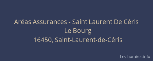 Aréas Assurances - Saint Laurent De Céris