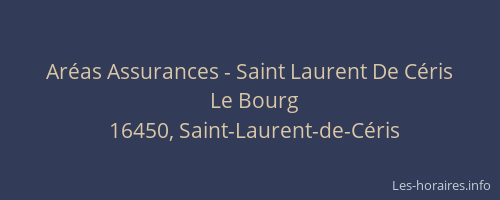 Ar&eacute;as Assurances - Saint Laurent De C&eacute;ris