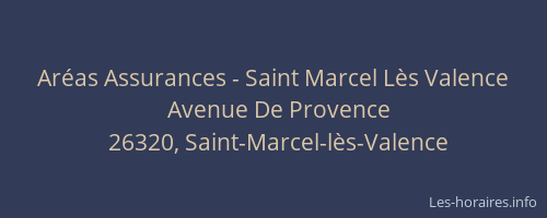 Ar&eacute;as Assurances - Saint Marcel L&egrave;s Valence