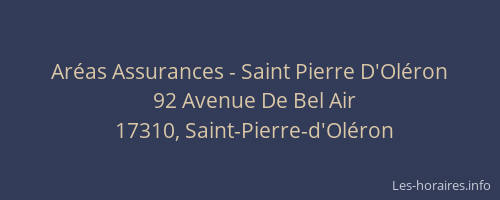 Aréas Assurances - Saint Pierre D'Oléron