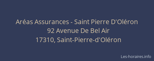 Ar&eacute;as Assurances - Saint Pierre D'Ol&eacute;ron