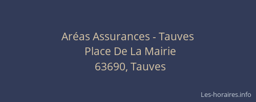 Ar&eacute;as Assurances - Tauves