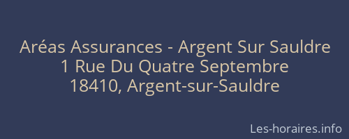 Aréas Assurances - Argent Sur Sauldre