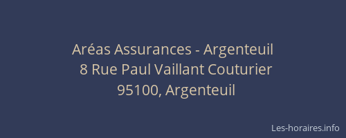 Aréas Assurances - Argenteuil