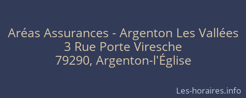 Aréas Assurances - Argenton Les Vallées