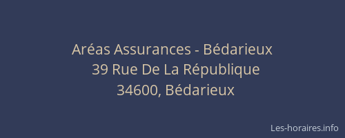 Aréas Assurances - Bédarieux