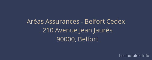 Aréas Assurances - Belfort Cedex