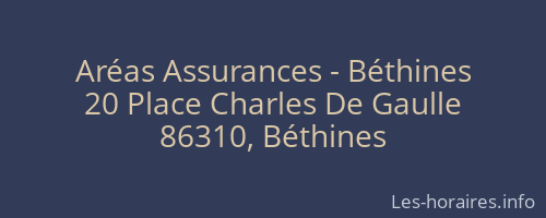 Aréas Assurances - Béthines