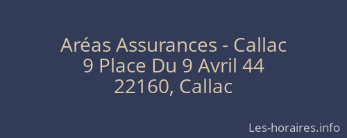 Aréas Assurances - Callac