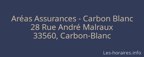Aréas Assurances - Carbon Blanc
