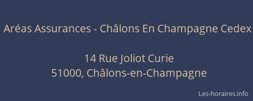 Aréas Assurances - Châlons En Champagne Cedex