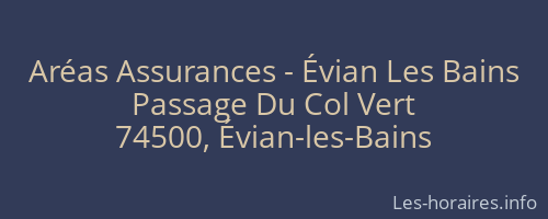Aréas Assurances - Évian Les Bains